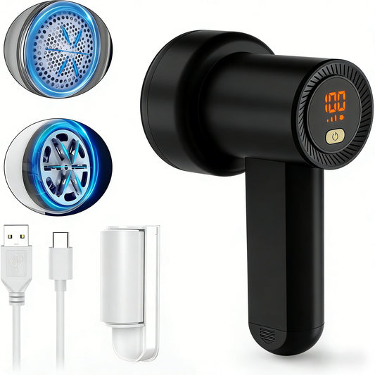 High-Efficiency USB-C Rechargeable Fabric Shaver for Lint & Fuzz Removal