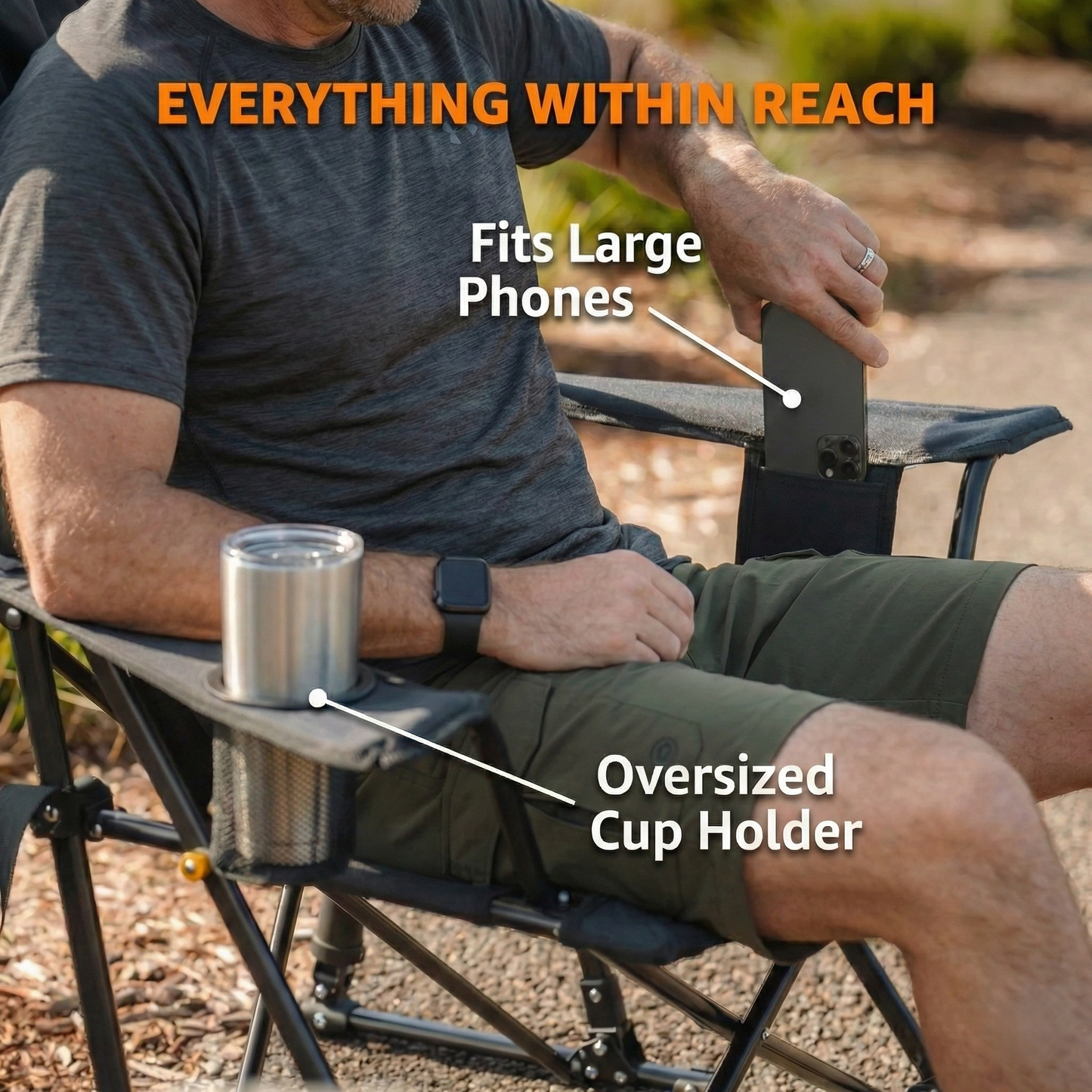 WarmChair™ Premium Foldable Outdoor Rocking Chair - Lightweight & Sturdy for Camping & Patio