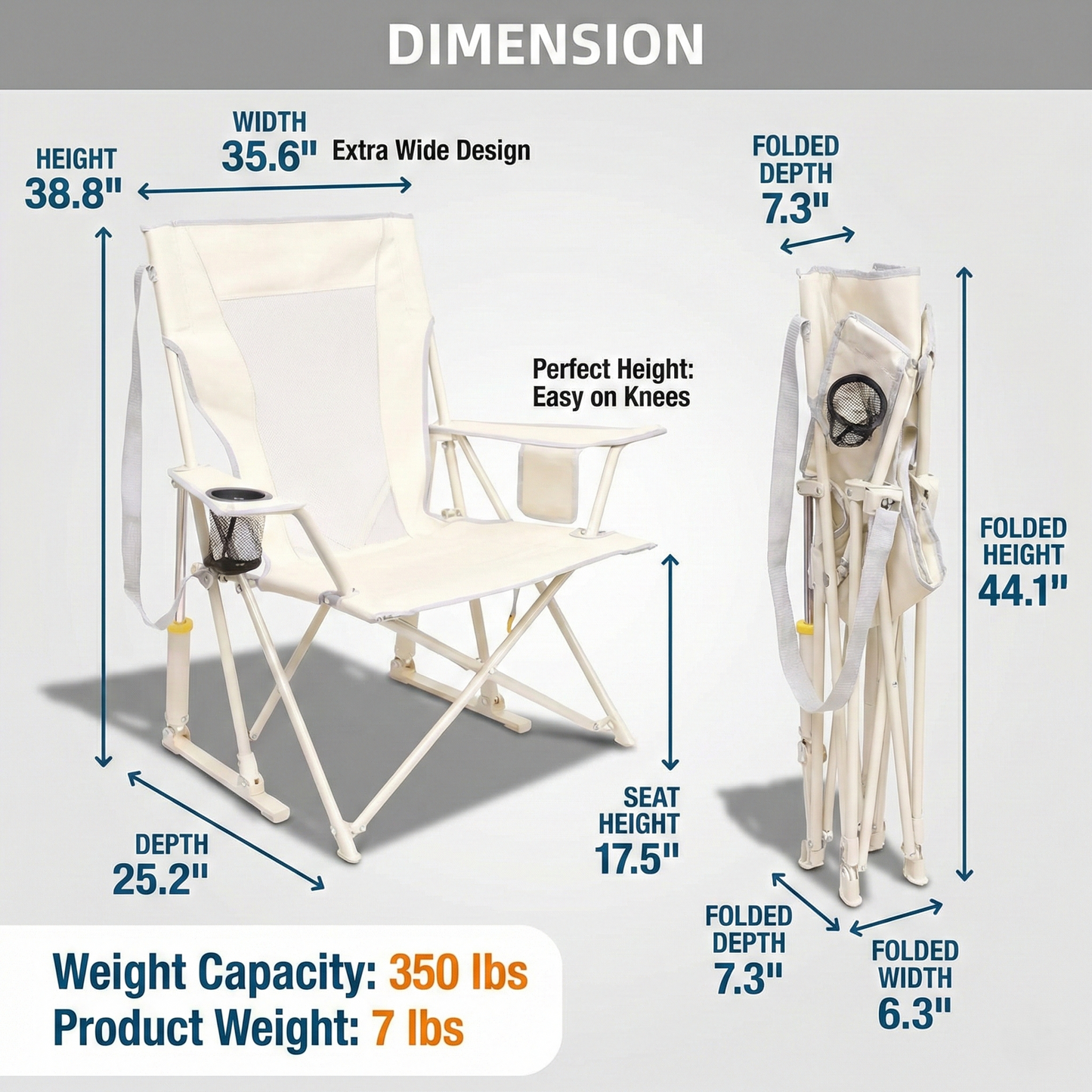 WarmChair™ Premium Foldable Outdoor Rocking Chair - Lightweight & Sturdy for Camping & Patio