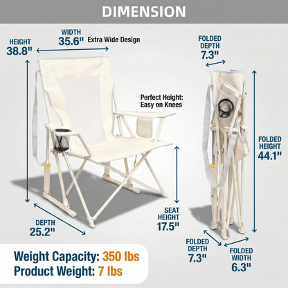 WarmChair™ Premium Foldable Outdoor Rocking Chair - Lightweight & Sturdy for Camping & Patio